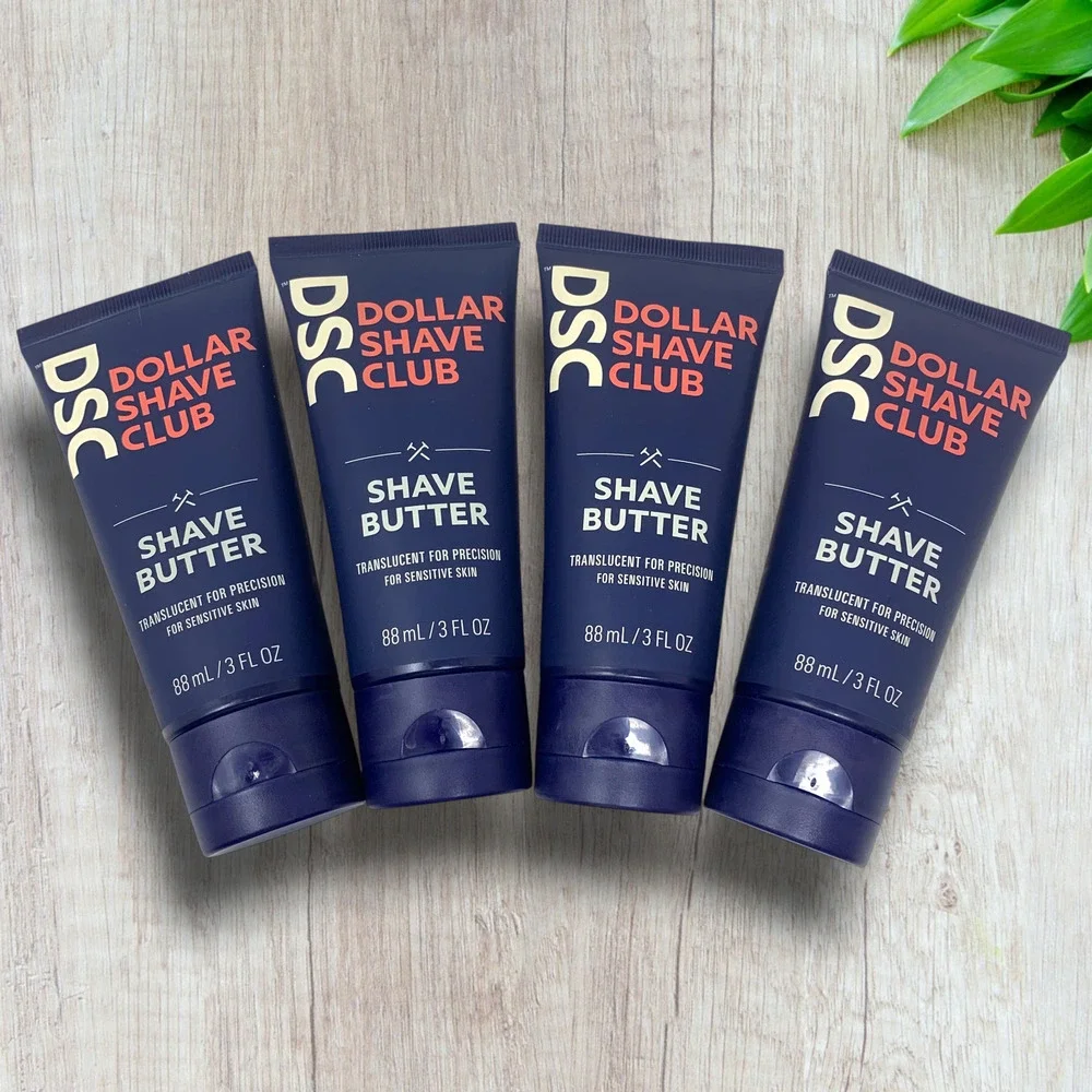 NEW Lot 4 x Dollar Shave Club DSC Shave Butter Sensitive Skin Translucent 6 oz
